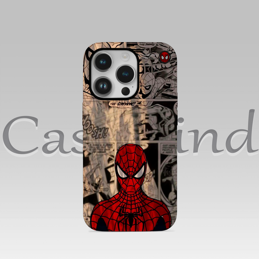 Çizgi Roman Arka Planlı Örümcek Karakter Kılıfı