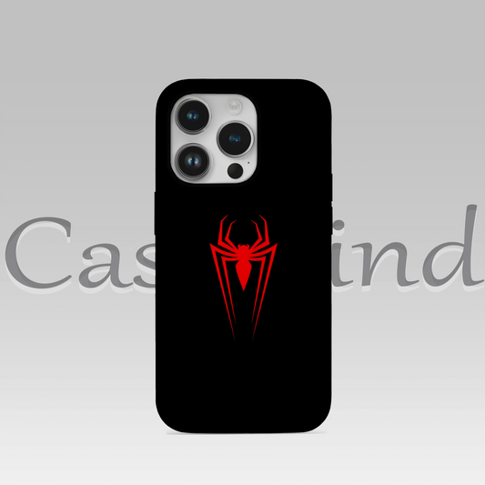 Kırmızı Örümcek Logolu Siyah Telefon Kılıfı