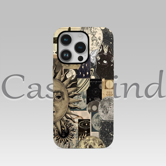 Mitolojik Güneş & Ay Desenli Silikon Telefon Kılıfı