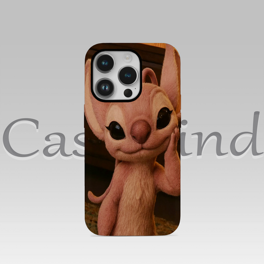 Sevimli Pembe Karakter Desenli Telefon Kılıfı